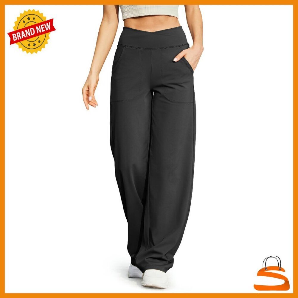 Wide Leg Yoga Pants with Pockets Stretch Lounge Casual